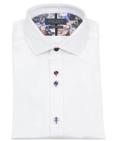 Stretchy Plain But Not Plain White Cotton Shirt